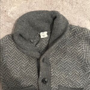 baby GAP Gray Shawl Collar Sweater